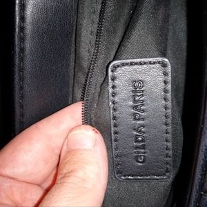 Shoulder bag black leather